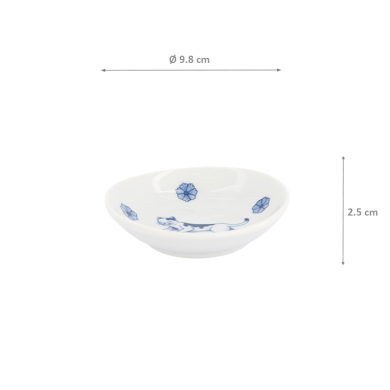 TDS, Sauce Bowl, Kawaii Hananeko Cat, Blue, Ø 9.8 x 2.5 cm - Item No. 618017