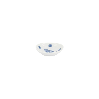 Saucenschale Kawaii Hananeko Cat Blau, Porzellan, Ø 9,8 × 2,5 cm, Art.-Nr. 618024