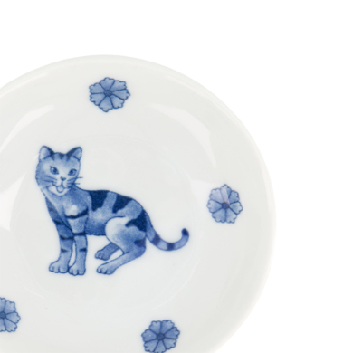 TDS, Sauce Bowl, Kawaii Hananeko Cat, Blue, Ø 9.8 x 2.5 cm - Item No. 618024
