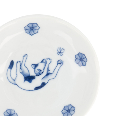 TDS, Sauce Bowl, Kawaii Hananeko Cat, Blue, Ø 9.8 x 2.5 cm - Item No. 618031