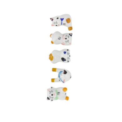 Essstäbchenablagen-Set Kawaii Ramen Cat Bunt, 5-tlg., Porzellan, Art.-Nr. 618055
