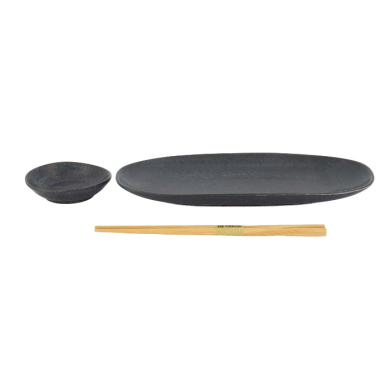 TDS, Sushi Set, Onyx Noir, Geschenkset, 2-tlg. mit Essstäbchen, Art.-Nr. 619465