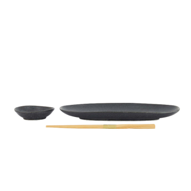 TDS, Sushi Set, Onyx Noir, Geschenkset, 2-tlg. mit Essstäbchen, Art.-Nr. 619465