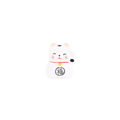 TDS, Lucky Cat, Decoration, White, 5.2 cm - Item No. 6196