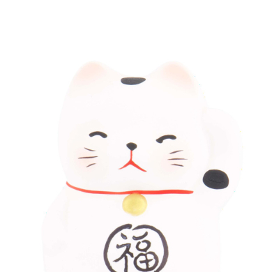 TDS, Lucky Cat, Decoration, White, 5.2 cm - Item No. 6196