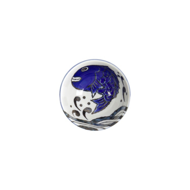 Bowl Seafood Snapper Blue, Porcelain, Ø 13.2 × 7.3 cm, 500 ml, Item No. 7564