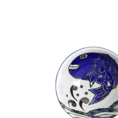 Bowl Seafood Snapper Blue, Porcelain, Ø 13.2 × 7.3 cm, 500 ml, Item No. 7564