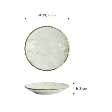 Teller Green Cosmos, Steinzeug, Ø 19,5 × 3 cm, Art.-Nr. 7801