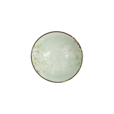 Rice Bowl Green Cosmos, Stoneware, Ø 16 × 8 cm, 600 ml, Item No. 7811