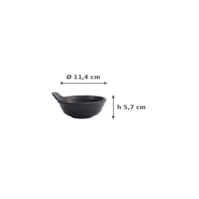 Schale Schwarz, Melamin, Ø 11,4 × 5,7 cm, 175 ml, Art.-Nr. 8018