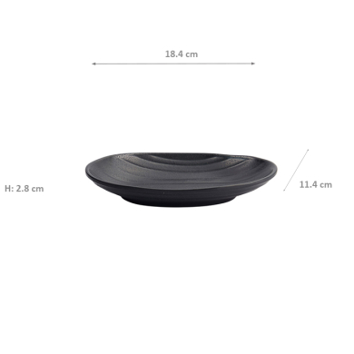 TDS, Plate, Melamine, 18.4x11.4x2.8cm, Item No. 8021