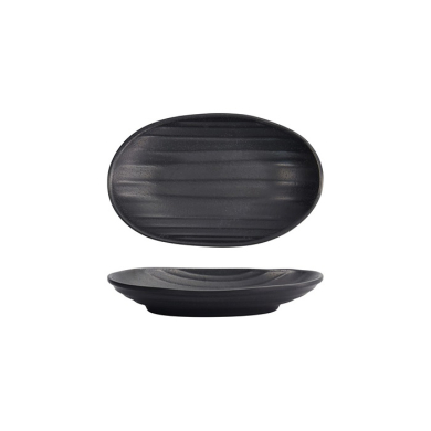 Tokyo Design Studio Rectangular Plate Zen Black, Melamine, 18.4 × 11.4 × 2.8 cm