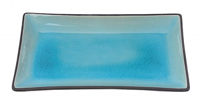 Glassy Turquoise Sushi Platte bei g-HoReCa 