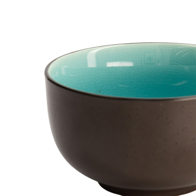 TDS, Glass Bowl, Turquoise, Ø 13x7.5cm, 360ml, Item No. 8170