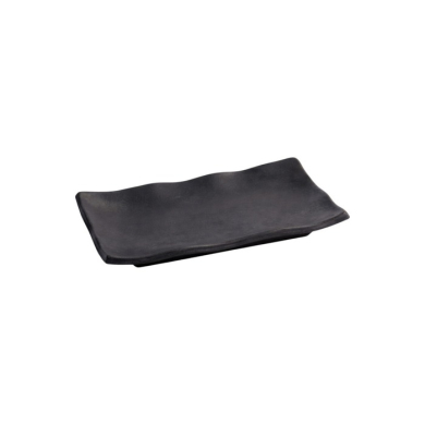 Servierplatte Zen Schwarz, Melamin, 22,5 × 15 × 2,3 cm, Art.-Nr. 8554