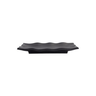 Servierplatte Zen Schwarz, Melamin, 22,5 × 15 × 2,3 cm, Art.-Nr. 8554