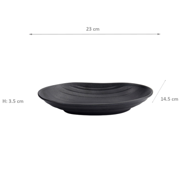 TDS, Plate, Melamine, 23x14.5x3.5cm, Item No. 8559