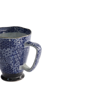 Mug Kimono Blue, Stoneware, Ø 9 × 11 cm, 400 ml, Item No. 8872