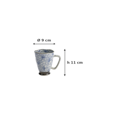 Mug Botan Blue, Stoneware, Ø 9 × 11 cm, 400 ml, Item No. 8896