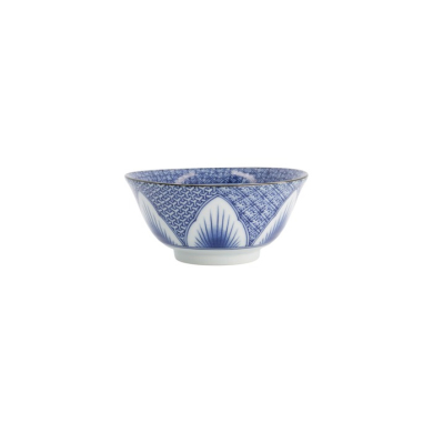 Rice Bowl Mixed Bowls Lily Flower Oriental HB Blue, Porcelain, Ø 14.8 × 6.8 cm, 550 ml, Item No. 8968
