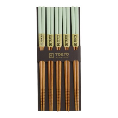 Bamboo Minze 5 Paar Essstäbchen bei g-HoReCa 
