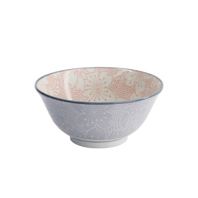 TDS, Tayo-Schale, Mixed Bowls Sakura, Rot/Grau, Ø 14,8x6,8cm 500ml - Art Nr. 15465