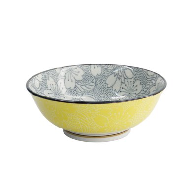 TDS, Tayo Bowl, Mixed Bowls Sakura, Black/Yellow, Ø 19.7 x 7 cm, 1000ml - Item No. 15470