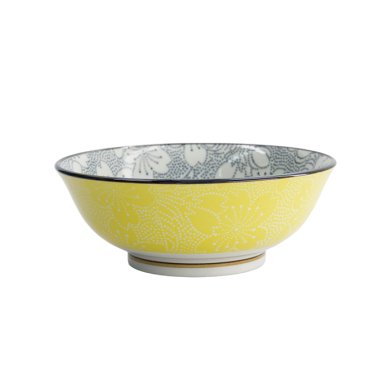 TDS, Tayo Bowl, Mixed Bowls Sakura, Black/Yellow, Ø 19.7 x 7 cm, 1000ml - Item No. 15470