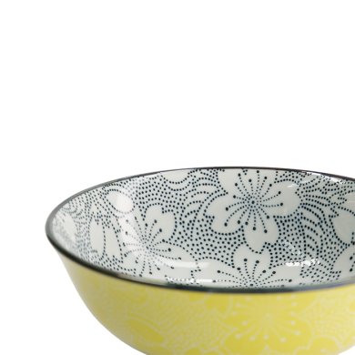 TDS, Tayo Bowl, Mixed Bowls Sakura, Black/Yellow, Ø 19.7 x 7 cm, 1000ml - Item No. 15470