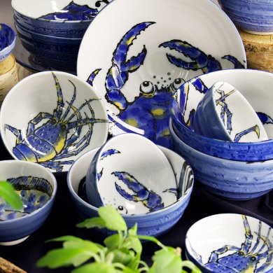 TDS, Bowl, Seafood, Ø 11.2 x 7.2 cm, 300 ml, Lobster, Blue - Item No. 15482