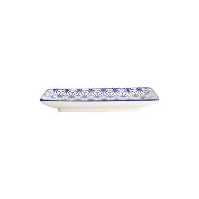 Sushi Plate Nippon Blue Stars Blue/White, Porcelain, 21 × 13.5 cm, Item No. 15610