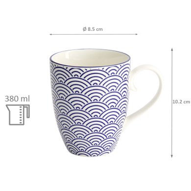 TDS, Mug Set, 2-piece set, Giftset, Nippon Blue, Ø 8.5 x 10.2 cm 380 ml, Item No. 17988