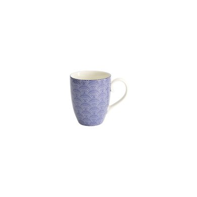 Tasse Nippon Blue Dots Blau/Weiß, Porzellan, Ø 8,5 × 10,2 cm, 380 ml, Art.-Nr. 15623