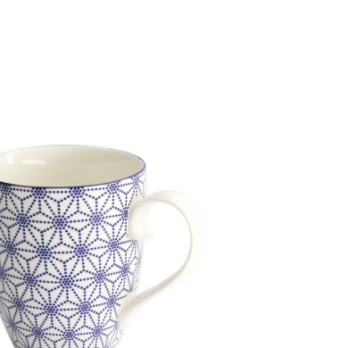 Tasse Nippon Blue Stars Blau/Weiß, Porzellan, Ø 8,5 × 10,2 cm, 380 ml, Art.-Nr. 15626