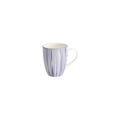 Tasse Nippon Blue Lines Blau/Weiß, Porzellan, Ø 8,5 × 10,2 cm, 380 ml, Art.-Nr. 15627