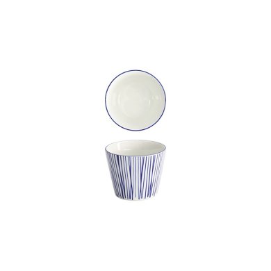 Tokyo Design Studio Tea Cup Nippon Blue Lines Blue/White, Porcelain, Ø 8.3 × 6.5 cm, 180 ml