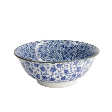 TDS, Ramen-Schale, Hana Blue Mixed Bowls, Ø 20,5 x 8 cm 1200 ml, Karakusa, Art Nr. 16539