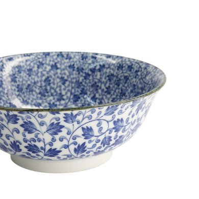 TDS, Ramen-Schale, Hana Blue Mixed Bowls, Ø 20,5 x 8 cm 1200 ml, Karakusa, Art Nr. 16539