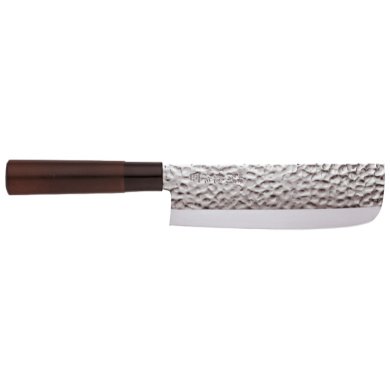 Edelstahl-Kochmesser (Allzweckmesser) Nakkiri 165 mm gehämmerter Stil  bei g-HoReCa 