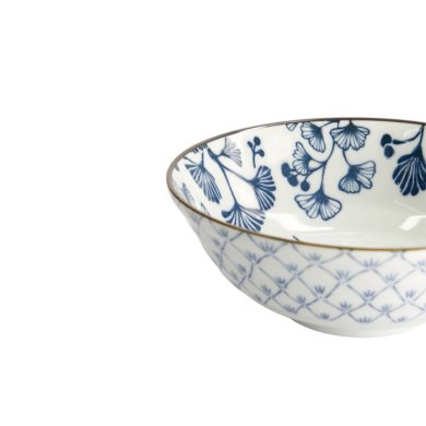 Noodle Bowl Flora Japonica Maple White/Blue, Porcelain, Ø 20.3 × 8 cm, 1 l, Item No. 16707