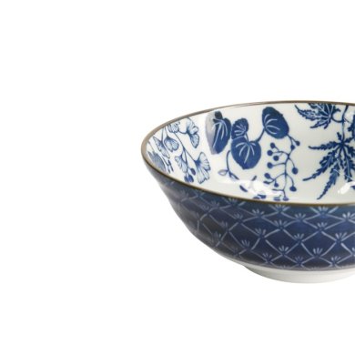 Noodle Bowl Flora Japonica Crane White/Blue, Porcelain, Ø 20.3 × 8 cm, 1 l, Item No. 16708