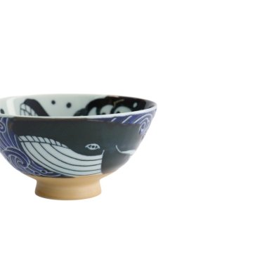 Bowl Kawaii Ohira Whale Blue/White, Porcelain, Ø 12.5 × 6.5 cm, 300 ml, Item No. 16910