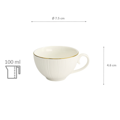 TDS, Tasse, Nippon White, Lines, Ø 7,5 x 4,6 cm 100 ml - Art Nr. 16938