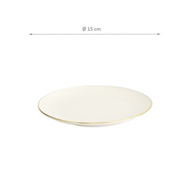 TDS, Plate, Nippon White, Lines, Ø 15 x 2 cm - Item No. 16962