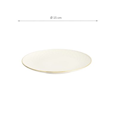 TDS, Plate, Nippon White, Stars, Ø 15 x 2 cm - Item No. 16963