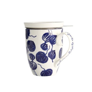 TDS, Mug Giftset, Flora Japonica, Ivy, w/Strainer and Tea Tip,  380ml - Item No 16979