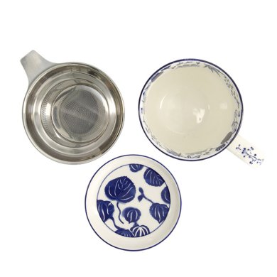 TDS, Mug Giftset, Flora Japonica, Ivy, w/Strainer and Tea Tip,  380ml - Item No 16979