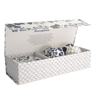 Tokyo Design Studio Tassen-Set mit Untertassen Flora Japonica Blau in Geschenkbox, 8-tlg., Porzellan, 250 ml