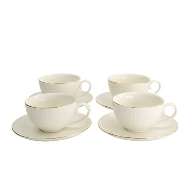 TDS, Becher Set mit Untertassen, 4-tlg., Nippon White, 250 ml, Art.-Nr. 16984