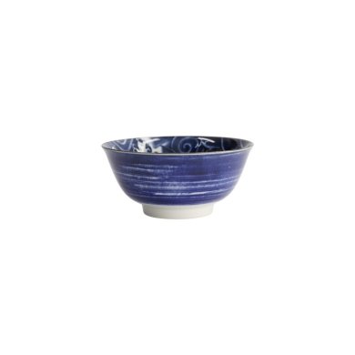Rice Bowl Japonism Carp Blue, Porcelain, Ø 15 × 7 cm, 500 ml, Item No. 17106